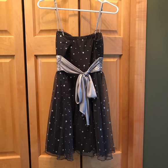 Gray Sparkle Semi Formal Dress - Picture 2 of 4